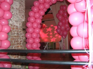 pink balloons   